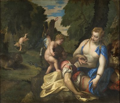 Venus rouwt om Adonis door Paolo Veronese